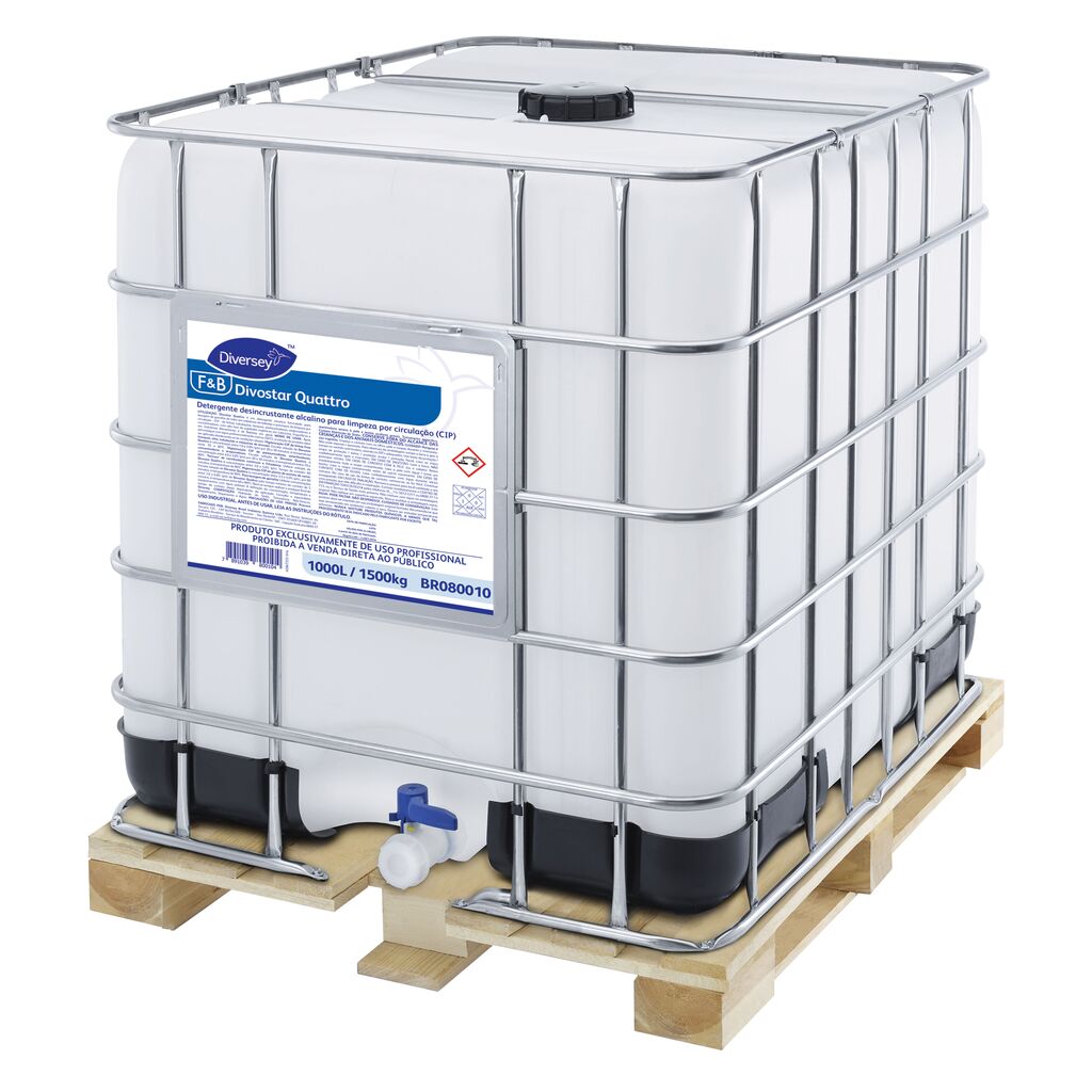 DIVOSTAR QUATTRO 1000L - DETERGENTE DESINCRUSTANTE ALCALINO PARA LIMPEZA POR CIRCULAÇÃO